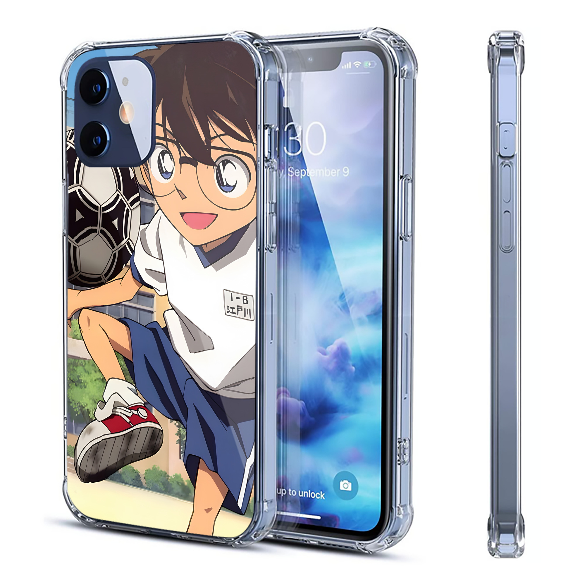 （画像用） 名探偵コナン Detective Conan 【iPhone 12シリーズ対応】透明スマホケース（クリアソフトケース）